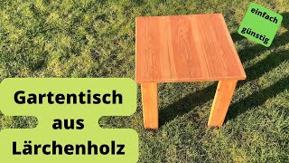 Gartentisch selber bauen Holz Anleitung [upl. by Christoforo]