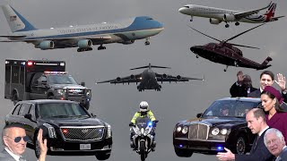 VIP planes helicopters and motorcades  BEST OF 2022 [upl. by Suirradal]