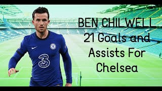 Ben Chilwell  All 21 Goals amp Assists for Chelsea [upl. by Ahsirek473]