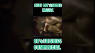 Friskies Senior Commercial  Cat Chases Computer Mouse catshorts 90snostalgia 90scommercials [upl. by Nivrek]