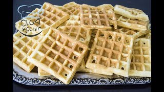 Belgische Waffeln mit Milch  Grundteig Rezept  Ganz Einfach [upl. by Jolanta631]