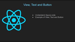 React native tutorial in hindi 5 View Text and Button [upl. by Casey71]