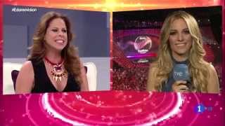 EDURNE recibe las felicitaciones de Pastora  EUROVISION [upl. by Mayyahk]