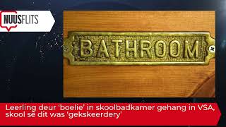 Leerling deur ‘boelie’ in skoolbadkamer gehang in VSA skool sê dit was ‘gekskeerdery’ [upl. by Caron]