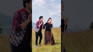 puspa khadka rajani gurung new song shooting time making video youtubeshortstrendingshorts [upl. by Eyt990]