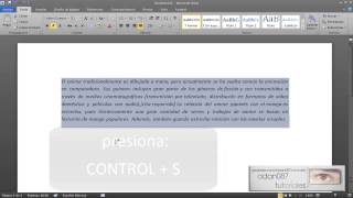 Word subrayar texto con el teclado [upl. by Saloma]