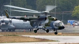 4K Czech AF Mil mi17 Helicopter departs Eindhoven in pouring rain [upl. by Ordnazil]