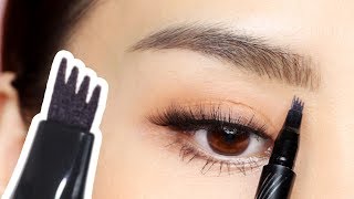 NEW MICROBLADING EYEBROW TATTOO PEN  TINA TRIES IT [upl. by Bortman]