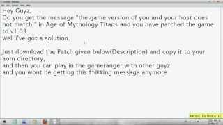 Age of Mythology Titans Gameranger crack 103 [upl. by Notsruht]