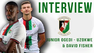 Pre Match Interview  Glentoran vs Carrick Rangers  Junior OgediUzokwe amp David Fisher [upl. by Stanfill]