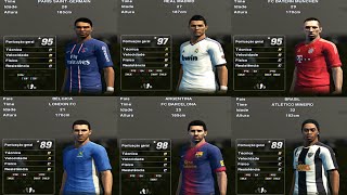 PES 2013  50 Melhores Jogadores  Top 50 Overall Players [upl. by Kessel583]