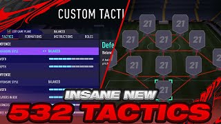 INSANE 532 CUSTOM TACTICS  INSTRUCTIONS TO GET YOU MORE WINS DURING TOTS FIFA 21 CUSTOM TACTICS [upl. by Reinhard804]