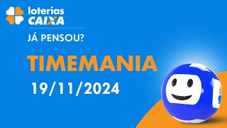 Resultado da Timemania  Concurso nº 2169  19112024 [upl. by Enaitsirk]