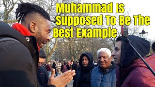 Speakers Corner  David Talks To a Muslim About Muhammads Marriage to Aisha [upl. by Zebedee494]