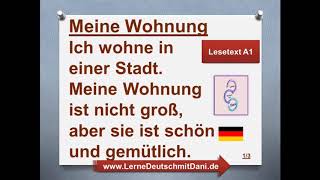 Deutsch lernen Lesetext A1 Meine Wohnung Audiobook Hörtext Hörbuch [upl. by Assele553]