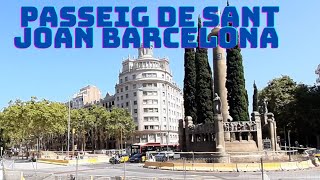 Walking Tour On Passeig De Sant Joan Barcelona Spain 🇪🇸 [upl. by Smalley129]