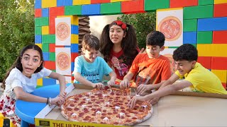 Heidi Zidane and Friends order the biggest pizza [upl. by Yadnus]