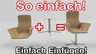 Zwei Körper aus zwei Dateien zusammenfügen  Komponente kopieren Fusion 360 Tutorial Deutsch CAD [upl. by Colis176]