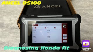 ANCEL DS100 DIAGNOSTIC TOOL HONDA FIT [upl. by Nnylatsyrk90]