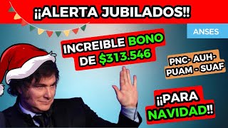 🚨ALERTA JUBILADOS🚨 ANSES ACTIVA AUMENTO de 💲313546 para NAVIDAD💸  AUH  PNC  PUAM  SUAF [upl. by Anertac]