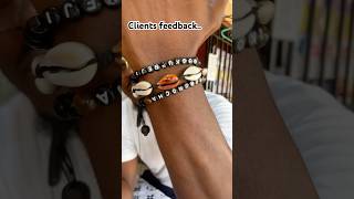 wristbeads fashion cowries beads cowrieshell wristchallenge formen unisex youtubeshort diy [upl. by Mcadams]