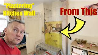 How To Plaster A Wall Fitting New Kitchen Part 2 [upl. by Cerveny]