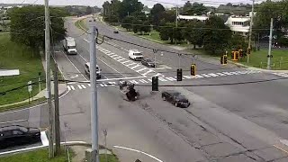 New York Bad Jeep Driver Gets Rear Ended amp Flipped [upl. by Ekim]