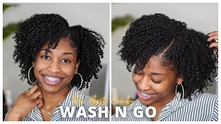 My Wash and Go Routine on My Type 4 Low Porosity Hair [upl. by Merri203]