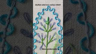 Small and easy embroidery leaf stitching [upl. by Carolynne]