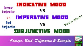 Indicative Mood Imperative Mood amp Subjunctive Mood  Moods of Verbs  Present amp Past Subjunctive [upl. by Sirronal769]