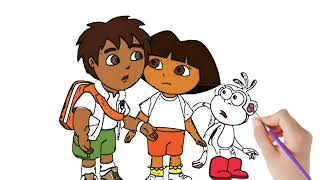 Dora and friends coloring book  Dora coloring pages [upl. by Eikcor]