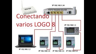 PRACTICA59Conectando varios LOGOS y un LOGO TDE [upl. by Odab]