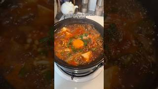 EASIEST KOREAN SOFT TOFU STEW 🍲 koreanfood easyrecipe cooking [upl. by Lockwood]