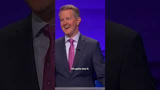 Ken Jennings Accidentally Blurts Out Response  JEOPARDY [upl. by Costello]