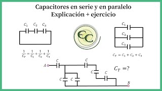 02 capacitores en serie y paralelo explicación  ejercicio [upl. by Solrac]