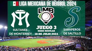 ⚾️Sultanes de Monterrey vs Saraperos de Saltillo⚾️Donde Verlo EN VIVOLiga Mexicana de Béisbol 2024 [upl. by Etteve866]