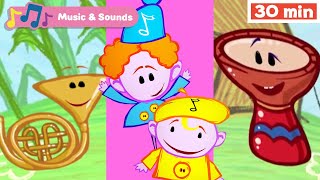 The Notekins  Learn Musical Instruments for Kids  Early Learning Videos  Darbuka  French Horn [upl. by Potter]