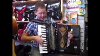 Mark plays a 2nd Hand Brandoni 96 Bass Super Musette Midi Accordion  Hobgoblin Music Birmingham [upl. by Teahan]