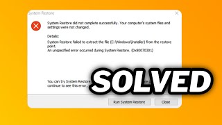 FIXED System Restore error 0x80070301 [upl. by Mari966]