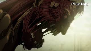 English Dubbed Eren uses the War Hammer titan power to fight Reiner And Galliard Attack On Titan [upl. by Ardussi]