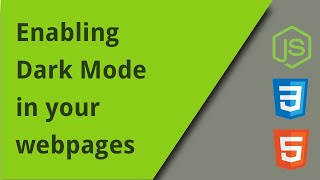 Applying Dark Mode in your webpages [upl. by Krucik]