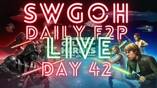 WERE LIVE  SWGOH DAY 45 F2P FARMING GUIDE [upl. by Siurtemed436]