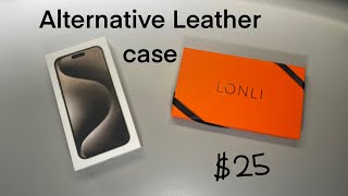 Best Budget Alternative Leather case for iPhone 15 Pro Max  LONLI [upl. by Aros622]