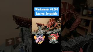 Warhammer 40000 battleTYRANIDS VS TAU [upl. by Naloj]