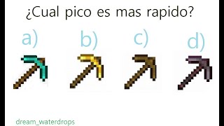 ¿CUAL PICO PICA MAS RAPIDO Minecraft [upl. by Menedez453]