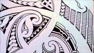 How to sketch a tribal polynesian maori shoulder tattoo [upl. by Anaj]