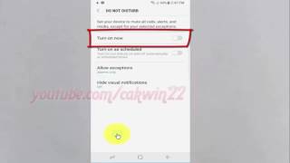 Android Nougat  How to Turn on or Turn off Do not disturb on Samsung Galaxy S8 or S8 [upl. by Airec28]