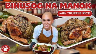 CHICKEN STUFFED WITH TRUFFLE RICE  Binusog na Manok  Chef RV [upl. by Durante]