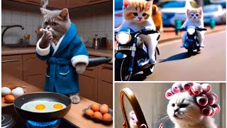 Cat Dog Cartoon Video Hindi Billi Funny Cooking Videos [upl. by Past943]