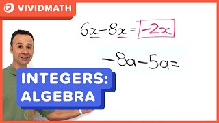 Simplify Basic Algebraic Expressions Negative Numbers  VividMathcom [upl. by Hera]